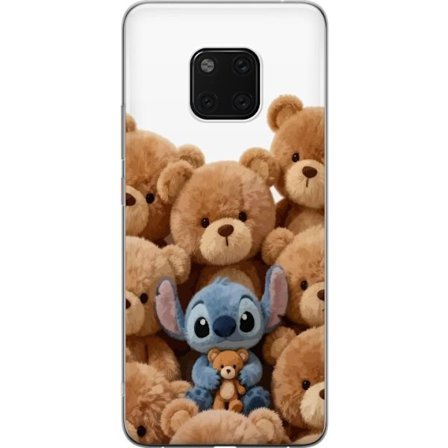 Kompatibel Mobilcover til Huawei Huawei Mate 20 Pro Sød og sikker illustration med Stitch omgivet af bamser, der skaber en varm og legende følelse f