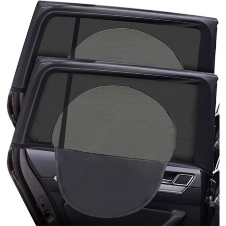 Palat Extendable Car Sun Shade UV-suoja, Sivuikkunan aurinkosuoja, Yleismaailmallinen Car Sun Shade Net Sopii (Takalasi vetoketjulla)