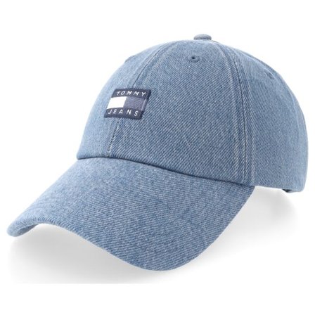 Tommy Hilfiger - Blå unconstructed Keps - Tjm Heritage Over Dyed Denim Cap Washed Indigo Dad Cap @ Hatstore