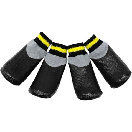 2 Par Halkskydd Strumpor för Små och Medelstora Hundar, Vattentäta Hundvinterskor, Hundstrumpor, Halkskydda Vattentäta Hundskor, Svart Storlek 1