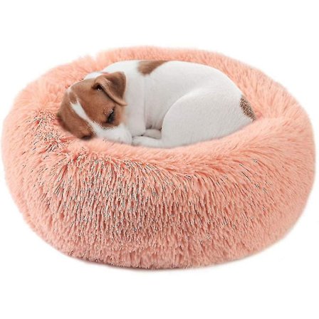 Lemmikin rauhoittava peti, pehmeä kissanpeti, koirankoppi, rauhoittava nukkumissänky, sohvamatto, pyöreä lepohuopa(40cm,Pink)