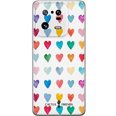 Kompatibel Mobilcover til Xiaomi Xiaomi 13 Pro Cactus and Friends - Watercolor Love Grid