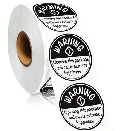 1000 kpl Tarrat Tiivisteetiketit Liimatarra