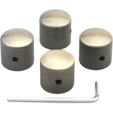 4 stk. bronze elektrisk guitar volumenkontrolknap med bas og One Key guitar[D]