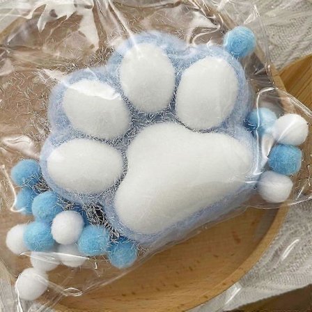 Taba Squishy Stor Kattepote Silikon Klemleker for Stresslindring, Kattepote Kjempe Pote Squishy Sensorisk Leke