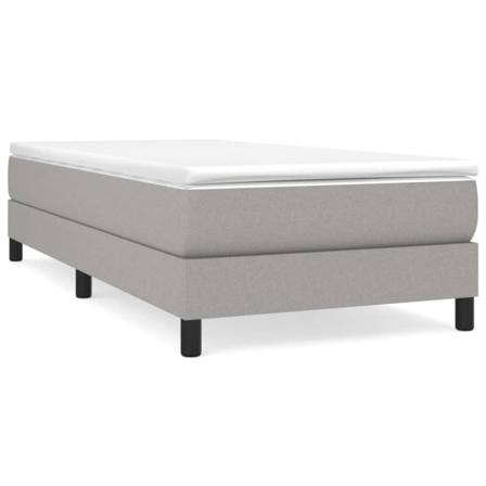 vidaXL Sängram ljusgrå 100x200 cm tyg Grå