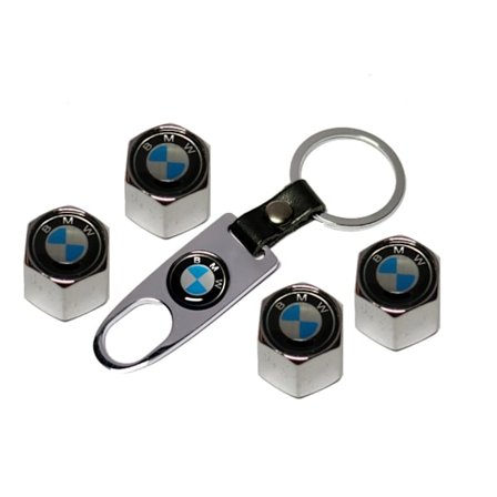 Ventilhattar BMW 4st + nyckelring i krom i Exklusivt set.