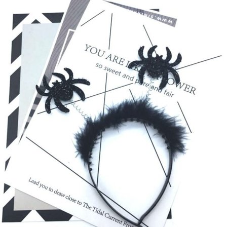 3 STK Halloween Hode Bøyle Masquerade Pannebånd EDDERKOPP EDDERKOPP