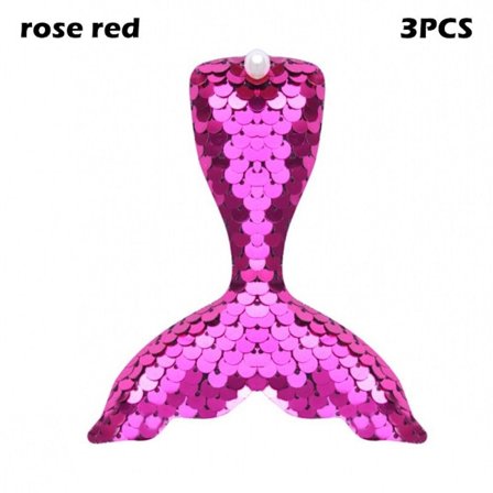 Paljett Hårnål Barn Hårnålar ROSE RED