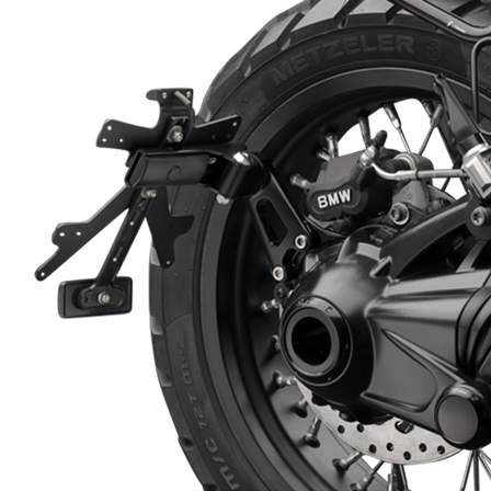 Juego de Soporte para Placa Rizoma Negro - BMW R nineT Pure 2017-2019