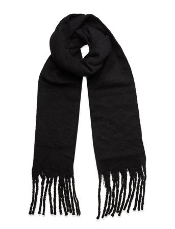Scarf Big Fringe Solid Accessories Scarves Winter Scarves Svart Lindex*Betinget Tilbud