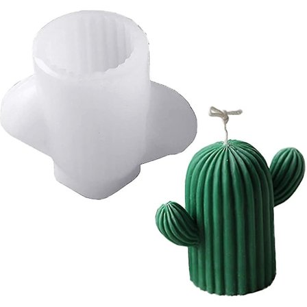 Lille Kaktus Støbeforme Sæt til Lysfremstilling, Fødevaregodkendt Silikoneform