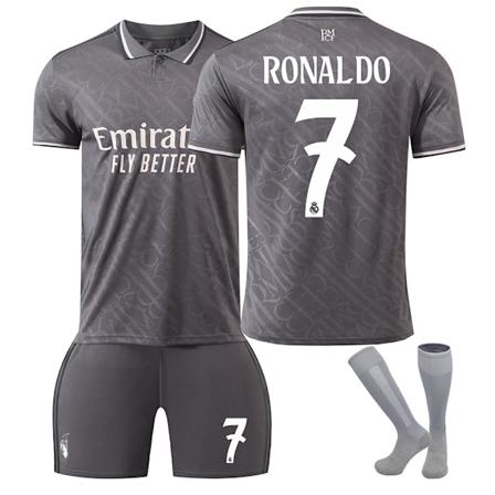 2425 Real Madrid Second Away Fotballdrakt Nr. 7 Ronaldo, Nr. 5 Bellingham, Nr. 9 Mbappe og andre voksen- og barnedrakter No.7 RONALDO
