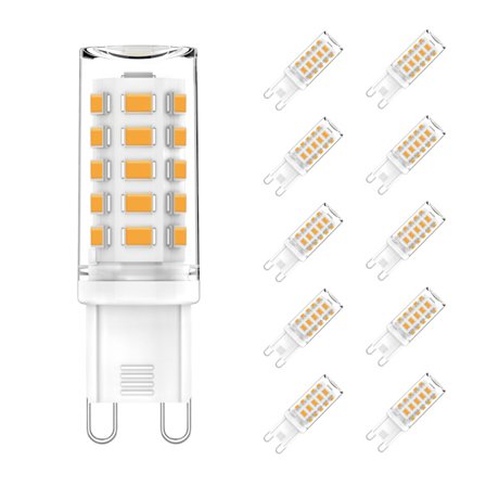 NETTLIFE 10 kpl G9 LED-lamppu 3W Lämmin valkoinen Korvaa 28W 30W 40W halogeenilampun kanta Ei välkyntää Energiaa säästävä Ei himmennettävä