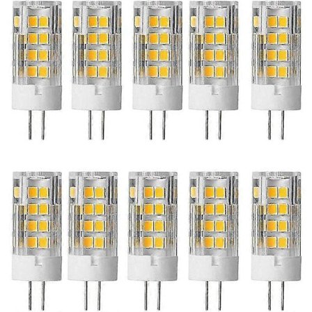G4 LED-lampor 5W (motsvarar 50W halogen) Varmvit 3000K 500 lumen AC220-240V 360° spridningsvinkel Energibesparande G4-lampa Ej dimbar (10-pack)