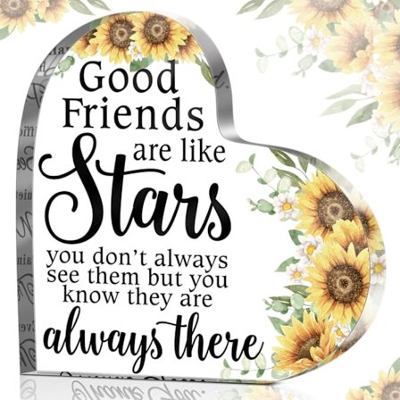 Gave til ven Venskab Tak Gaver Akryl Hjerte Mindeting Inspirerende Kontor Anerkendelse Skilte Plaketter til Kvinder Venner Kollega Lærer