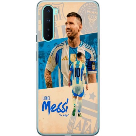 Kompatibel Mobilcover til OnePlus OnePlus Nord Lionel Messi portræt med Argentinas trøje design inspireret af passion for fodbold og verdens bedste