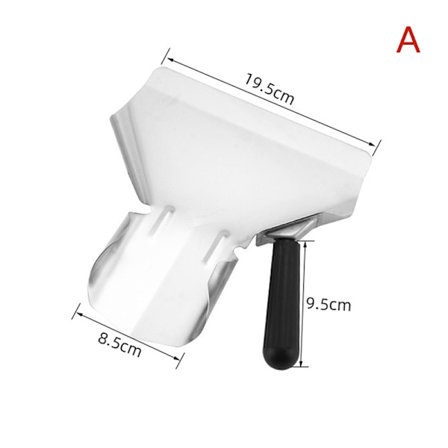 Rostfritt stål Enkel/dubbelt handtag Spade Chip Scoop Fransk