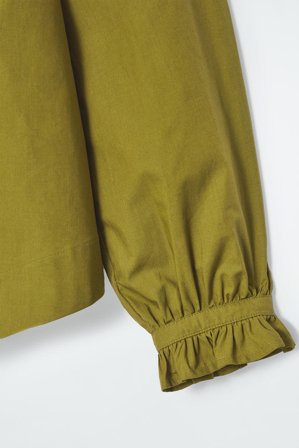 COS Bluzka Z Marszczonymi Mankietami in Zielony