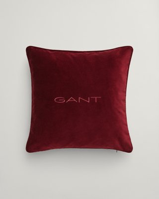 GANT - Pynteputetrekk i fløyel 50x50cm plumped red