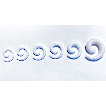 Udvidelsessæt (Spiraler) fra 2-8mm, 6 stk. hvid white