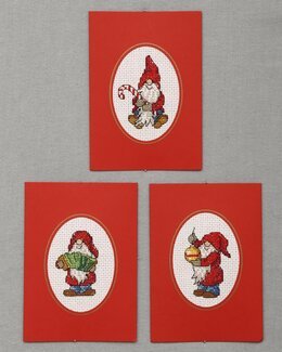Broderikit Kort Julnissarna 3-pack