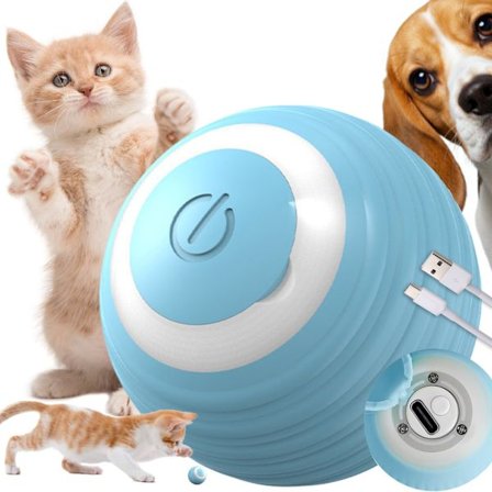 Leksak för katt/hund - Självrörlig LED-boll med USB