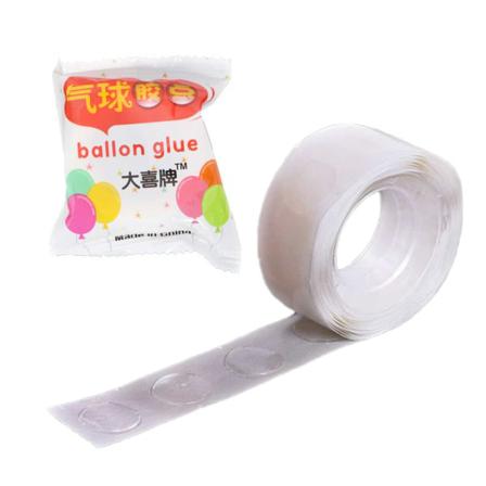 2-pack Självfästande Ballongklister - Självhäftande Ballonglim Transparent