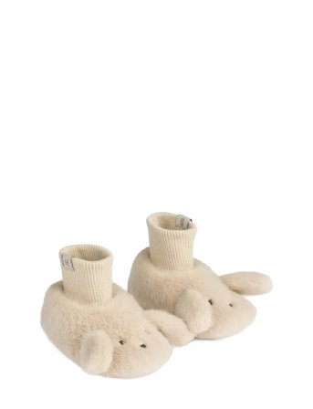 Liewood Beth Rabbit Plush Slippers - Cream - 20/21