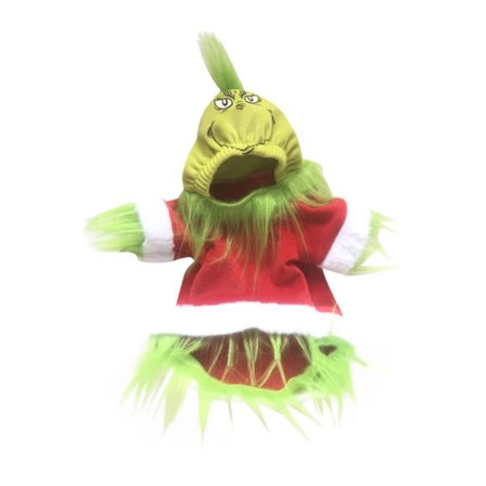 Juloutfit för valp, Grinch-huvtröjor för husdjur