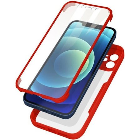 Komplet etui - iPhone 12 - Plexiglas - Stødsikker - Rød - Rigid