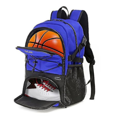 Basketball Ryggsekk Stor Sportsbag Med Separat Ballholder & Skoskuff, Best For Basketball, Fotball