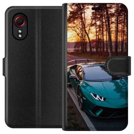 Kompatibelt Plånboksfodral till Samsung Samsung Galaxy Xcover 5 Sportbil Lamborghini Racing Supercar