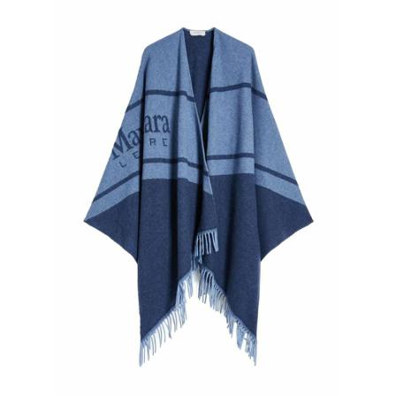 Max Mara Capes Blå, Dame Poncho, Størrelse: ONE Size