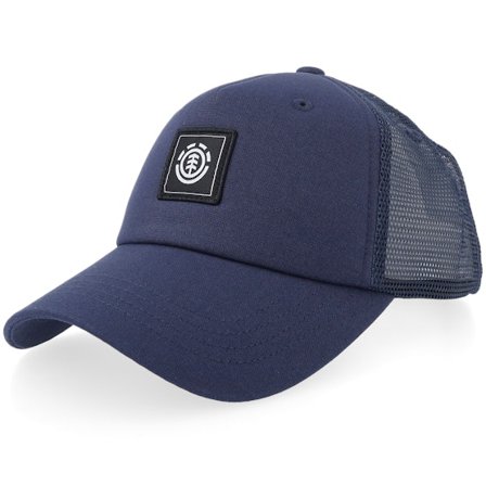 Element - Blauw trucker Cap - Icon Mesh Cap Indigo A-Frame Trucker @ Hatstore