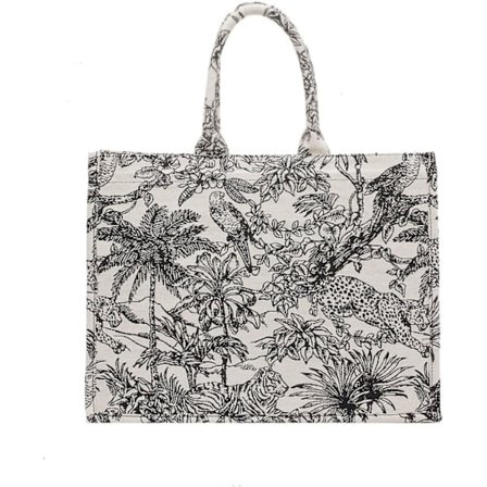 Fashion Luxury Tote Bag Bomull Linne One Shoulder Handväska - stock