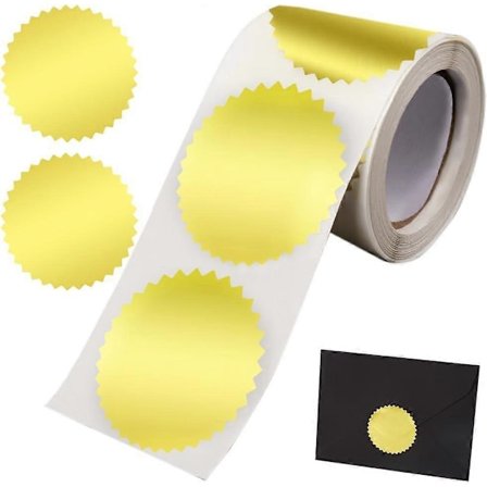 250 stk. Gull Konvoluttforsegling Klistremerker Sertifikat Pris Forsegling Klistremerker Blank Gull Klistremerker Gull Metalliske Klistremerker med 