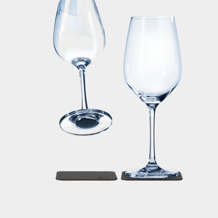 Magnetické křišťálové sklenice na víno Silwy Magnetic Crystal Glass Wine, transparentní, 25 cl, 2 kusy + magnetické podtácky