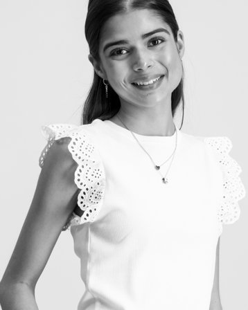 Kids ONLY KOGDREA LIFE S/S TOP JRS NOOS Hvid Toppe/Bluser Pige - Kids Brand Store