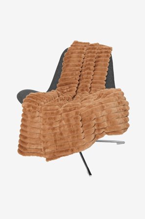 Skinnwille - Pledd Stripy - Brun - Tepper & pledd - 120X180 - Fra Homeroom