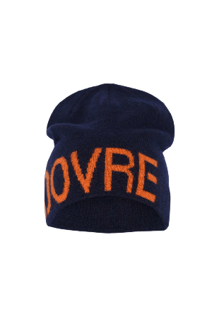 Dovre Ekologisk Ull, Beanie Hatt, Navy Accessoarer Herr Orange ONESIZE