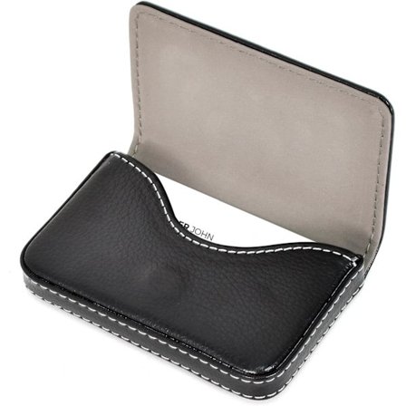 Nahkaiset käyntikortit, Pu-nahkainen luottokorttikotelo, Luottokorttilompakko, Miesten käyntikorttikotelo, Lompakkokotelo-10*6.5*1.7CM (Musta)