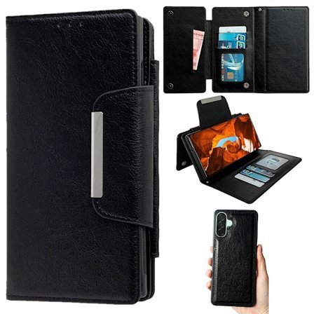 SKALO Samsung A26 5G 2-i-1 Magnetisk Aftagelig Flip Cover - Sort