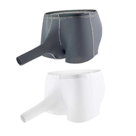Sexy boxers for menn, U-formet elefant-trunk undertøy, firehjørne boxershorts for menn, 2-pakning Tw-Yvan