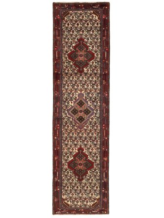 Asadabad Rug Hand Knotted 81X301 Runner Black/Brown Persia