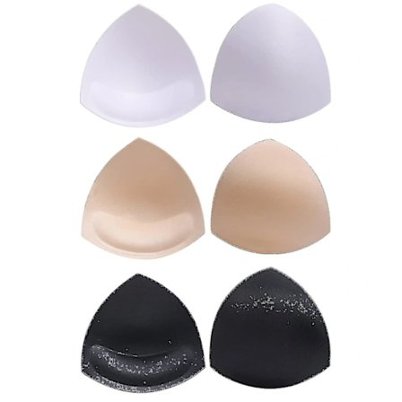 3 par BH-innlegg Bikiniinnlegg BH-innlegg Push-up innlegg, Trekantform