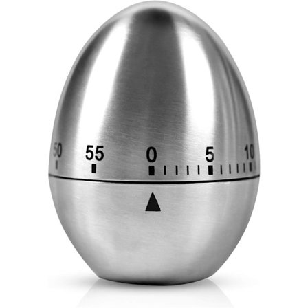 Stainless Steel Egg Timer Countdown Timer Home Mechanical Timer Kitchen Tool Silver