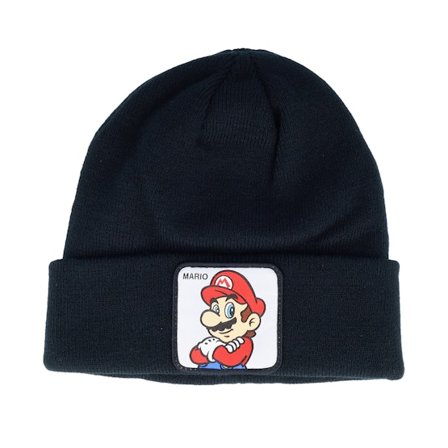 Capslab - Super Mario 2 Black Cuff Cuff Black Beanie - @ Hatstore