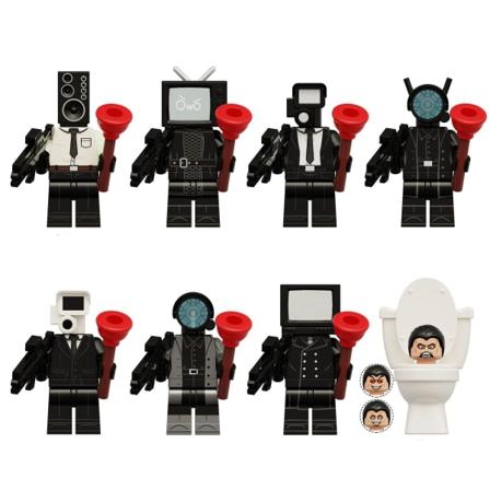 pcs/sett Skibidi Toalett Minifigur Figurer Byggeklosser Leker