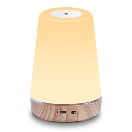 LED-nattlampa, färgglad sänglampa, touch-nattlampa med 7 C